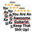 (3 Pack) Awesome Guitarist Decals - Funny Guitar Stickers - Musician Gift - 3 Inches On Longest Side - Easy Peel & Apply - Made in USA - 3MCS8111