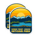 (2 Pack) Kobuk Valley Magnets - Alaska National Park Decoration - Travel Magnets for Fridge - 5" On Longest Side - Premium Magnet - for Cars, Refrigerators, Toolboxes, Lockers - Made in USA - MAG17360