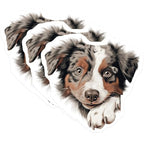 (3 Pack) Australian Shepherd Decals - Cute Aussie Dog Stickers - Laptop Decals - 3 Inches On Longest Side - Easy Peel & Apply - Made in USA - 3MCS8601
