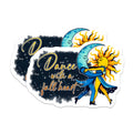 (2 Pack) Celestial Dance Magnets - Sun and Moon - Dance with a Full Heart Decor - 5" On Longest Side - Premium Magnet - for Cars, Refrigerators, Toolboxes, Lockers - Made in USA - MAG15985