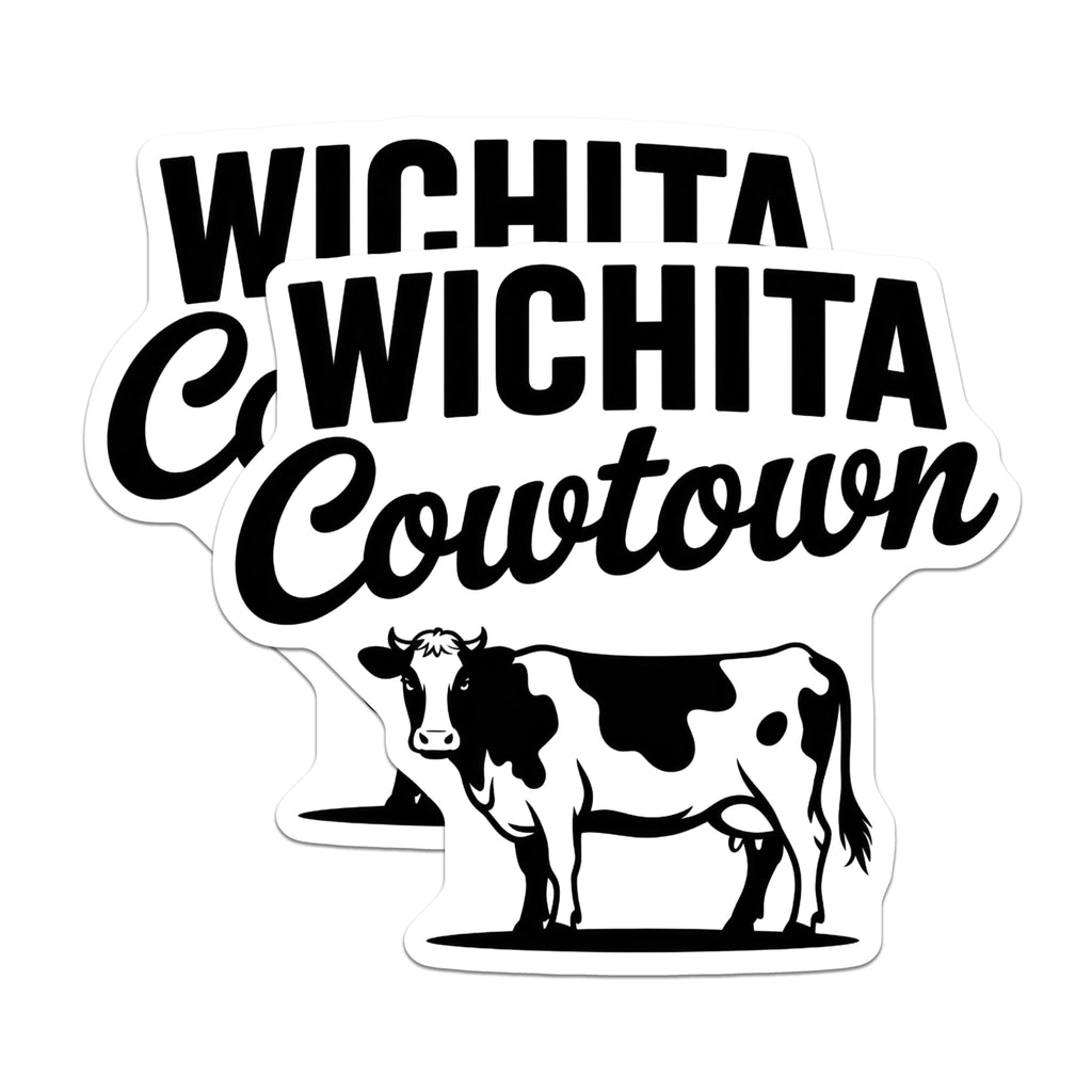 (2 Pack) Wichita Cowtown Magnets - Kansas Souvenir - Fridge Magnets - 5" On Longest Side - Premium Magnet - for Cars, Refrigerators, Toolboxes, Lockers - Made in USA - MAG18657