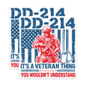 (2 Pack) DD-214 Veteran Magnets - Military Service Member - Patriotic American Flag Art - 5 Inches On Longest Side - Thick Durable Magnet - Made in USA - MAG36093