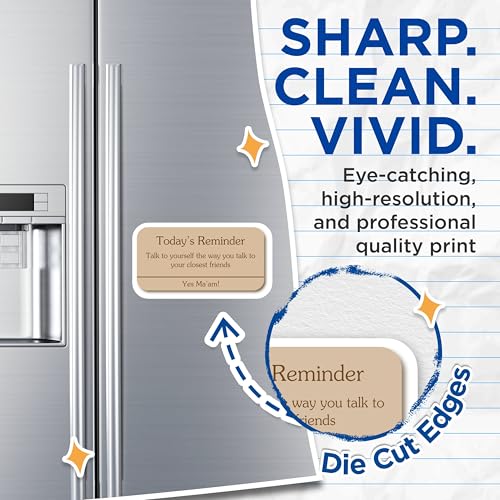 (2 Pack) Today's Reminder Magnets - Motivational Quote for Fridge - Inspirational Home Decor - 5" On Longest Side - for Cars, Fridges, Toolboxes - Made in USA - MAG8327