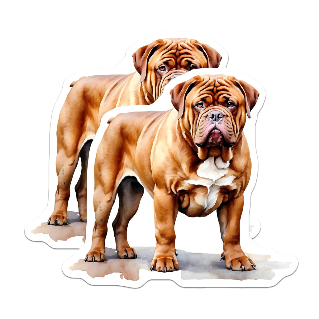 (2 Pack) Dogue de Bordeaux Magnets - French Mastiff Fridge Decors - Dog Breed Lover Gifts - 5" On Longest Side - Premium Magnet - for Cars, Refrigerators, Toolboxes, Lockers - Made in USA - MAG16226