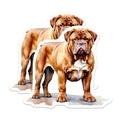 (2 Pack) Dogue de Bordeaux Magnets - French Mastiff Fridge Decors - Dog Breed Lover Gifts - 5" On Longest Side - Premium Magnet - for Cars, Refrigerators, Toolboxes, Lockers - Made in USA - MAG16226