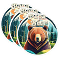 (3 Pack) Papa Bear Decals - Father Figure - Wildlife Animal Graphic - 3 Inches On Longest Side - Easy Peel & Apply - Made in USA - 3MCS2977
