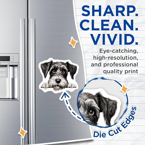 (2 Pack) Cute Dog Decor Magnet - 5" On Longest Side - Sticks to Smooth Flat Surfaces - Made in USA - MAG10289