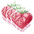 (3 Pack) Strawberry Heart Decals - I Love You Berry Much - Laptop Decals - 3 Inches On Longest Side - Easy Peel & Apply - Made in USA - 3MCS2277