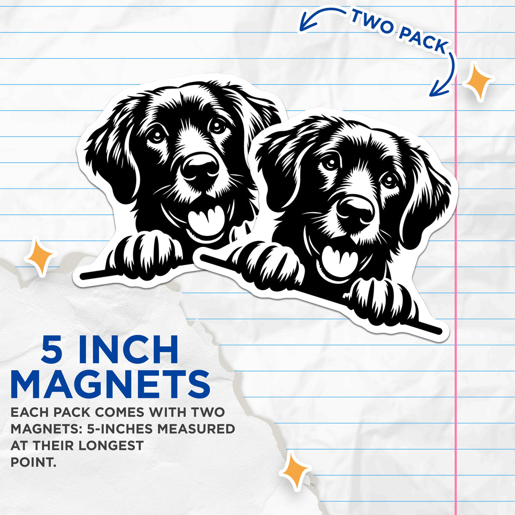 (2 Pack) Golden Retriever Magnets - Dog Mom Fridge Decor - Puppy Lover Kitchen Magnet - 5 Inches On Longest Side - Thick Durable Magnet - Made in USA - MAG39204