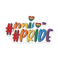 (2 Pack) Rainbow Pride Magnets - LGBTQ+ Ally Support - Queer Affirmation Decor - 5 Inches On Longest Side - Thick Durable Magnet - Made in USA - MAG39902
