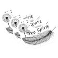 (3 Pack) Free Spirit Decals - Dandelion Decals - Feather Laptop Decal - 3 Inches On Longest Side - Easy Peel & Apply - Made in USA - 3MCS6325