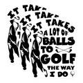 (3 Pack) Golf Balls Decals - Funny Golfer - Golfing Saying - 3 Inches On Longest Side - Easy Peel & Apply - Made in USA - 3MCS7680
