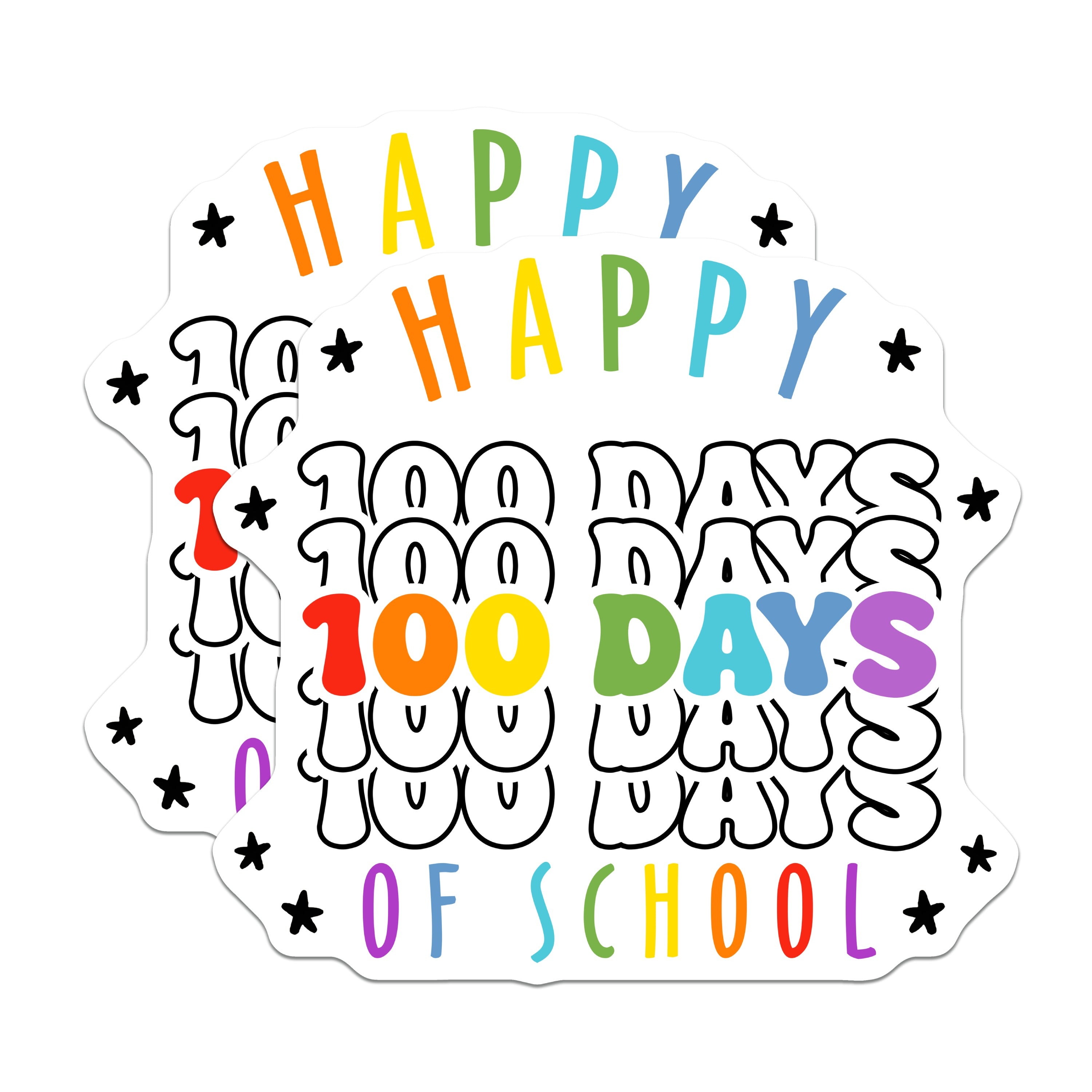 (2 Pack) 100 Days of School Magnets - Teacher Appreciation Decor - Classroom Fun - Student Milestone School Supplies - 5 Inches On Longest Side - Thick Durable Magnet - Made in USA - MAG38842