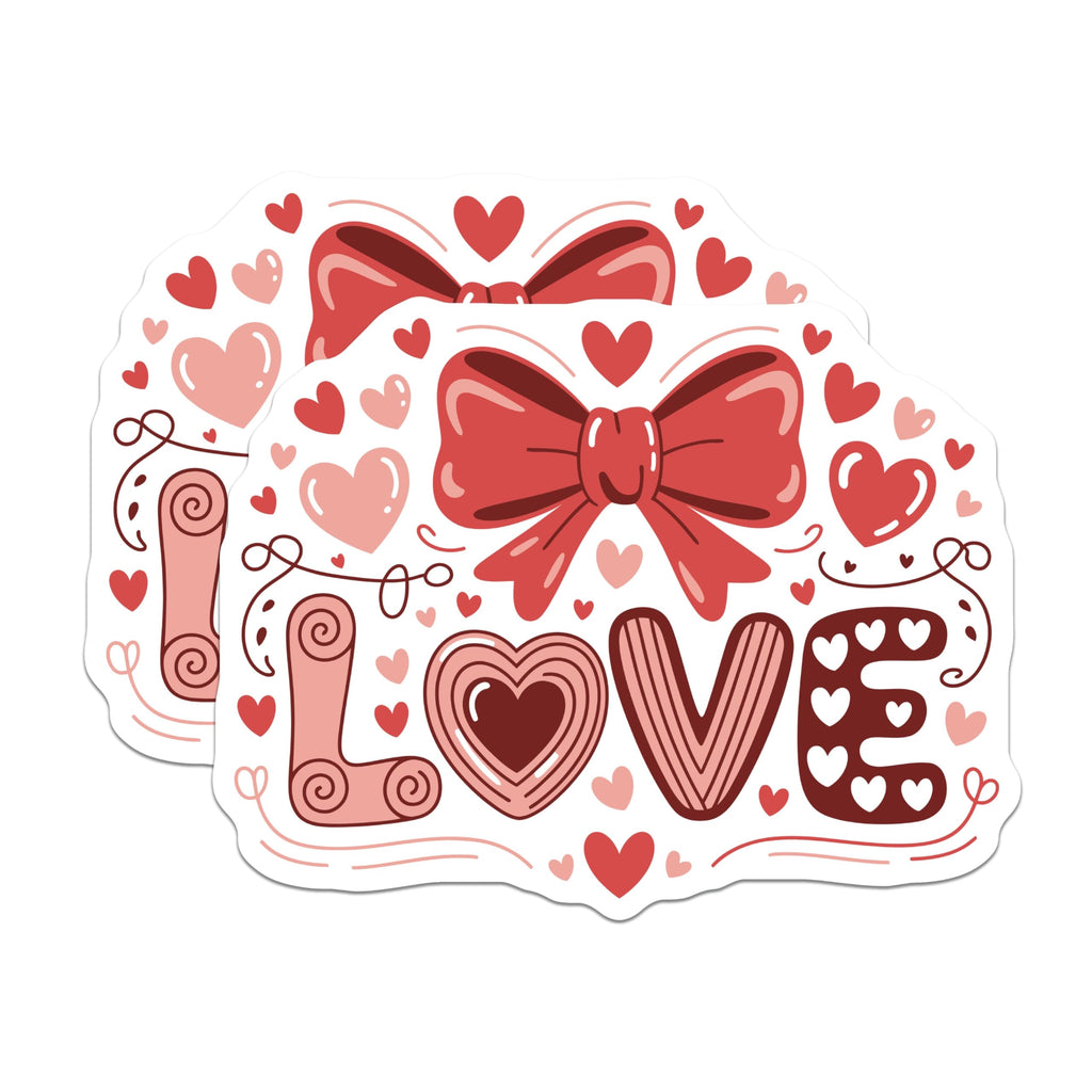 (2 Pack) Love Heart Magnets - Valentines Day Decor - Cute Fridge Magnets - 5" On Longest Side - Premium Magnet - for Cars, Refrigerators, Toolboxes, Lockers - Made in USA - MAG14498