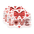 (2 Pack) Love Heart Magnets - Valentines Day Decor - Cute Fridge Magnets - 5" On Longest Side - Premium Magnet - for Cars, Refrigerators, Toolboxes, Lockers - Made in USA - MAG14498