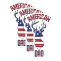 (3 Pack) American Dad Deer Decals - Patriotic Decals - USA Hunting - 3 Inches On Longest Side - Easy Peel & Apply - Made in USA - 3MCS7267