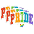 (3 Pack) Pride Month Decals - LGBTQ Rainbow - Love Wins Sticker - 3 Inches On Longest Side - Easy Peel & Apply - Made in USA - 3MCS2323