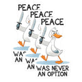 (3 Pack) Angry Duck Decals - Funny Goose - Peace was Never an Option - 3 Inches On Longest Side - Easy Peel & Apply - Made in USA - 3MCS2090