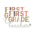 (2 Pack) First Grade Teacher Magnets Magnets - 5" On Longest Side - Made in USA - Sticks to Refrigerators & Metal Surfaces - MAG8802