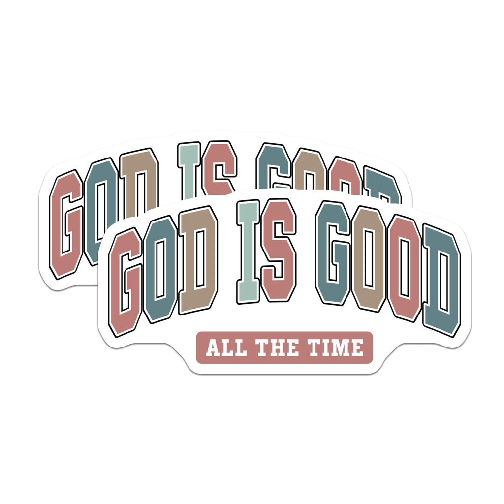 (2 Pack) God is Good All The Time Magnets - Christian Faith Decor - Inspirational Religious Saying - 5 Inches On Longest Side - Thick Durable Magnet - Made in USA - MAG27408