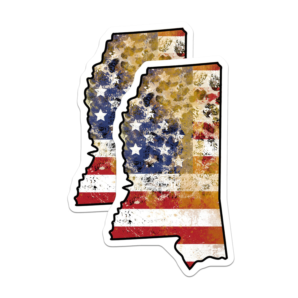 (2 Pack) Mississippi Flag Magnets - State Pride Decor - USA Patriot Souvenirs - 5" On Longest Side - Premium Magnet - for Cars, Refrigerators, Toolboxes, Lockers - Made in USA - MAG17429