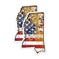 (2 Pack) Mississippi Flag Magnets - State Pride Decor - USA Patriot Souvenirs - 5" On Longest Side - Premium Magnet - for Cars, Refrigerators, Toolboxes, Lockers - Made in USA - MAG17429
