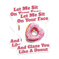 (2 Pack) Donut Heart Fun Magnets - Humorous Kitchen Magnet Set - Playful Food Joke Magnets - 5" On Longest Side - for Cars, Refrigerators, Toolboxes, Lockers - Made in USA BMCS3483