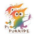 (2 Pack) Pride Cat Magnets - Purride Rainbow Creature - LGBTQ+ Expression Art - Quirky Fridge Decor - 5 Inches On Longest Side - Thick Durable Magnet - Made in USA - MAG36884