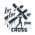 (2 Pack) Christian Faith Stickers - Inspirational Quote - Religious Decal - 5" On Longest Side - Sticks to Smooth Flat Surfaces - Made in USA - BMCS9648