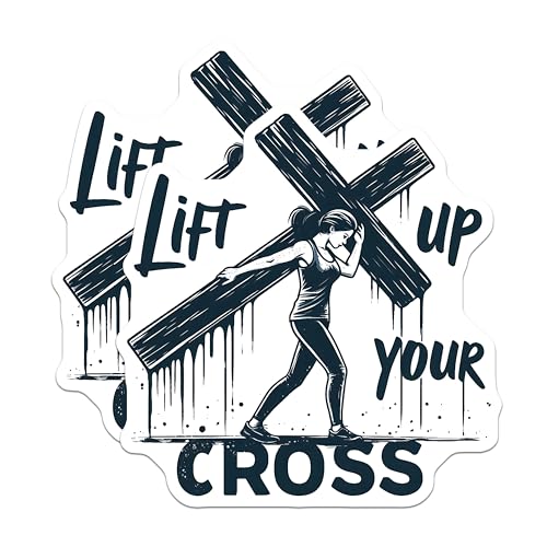 (2 Pack) Christian Faith Stickers - Inspirational Quote - Religious Decal - 5" On Longest Side - Sticks to Smooth Flat Surfaces - Made in USA - BMCS9648