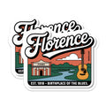 (2 Pack) Florence Alabama Magnets - Birthplace of Blues - Fame Recording Studio Souvenirs - 5" On Longest Side - Premium Magnet - for Cars, Refrigerators, Toolboxes, Lockers - Made in USA - MAG18146