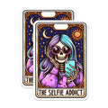 (2 Pack) Funny Selfie Skeleton Magnets - Pastel Goth Aesthetic - Tarot Card Style Decor - 5 Inches On Longest Side - Thick Durable Magnet - Made in USA - MAG27078