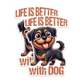 (2 Packs) Life is Better with Dog Magnets - German Shepherd Magnets - 5 Inches On Longest Side - Premium Magnet - for Fridges, Toolboxes, Cars - Made in USA - MAG2399