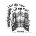 (2 Pack) Christian Scripture Magnets - John 10:9 Bible Verse - I Am The Gate Religious Art Decor - 5 Inches On Longest Side - Thick Durable Magnet - Made in USA - MAG28806