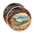 (2 Pack) Wind Cave National Park Bumper Magnet - US National Park - Choose from 63 Parks - 5" On Longest Side - Decal for Car Bumper, Laptop, Water Bottle, Wall, and Window - MAG1602