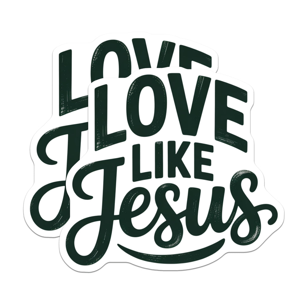 (2 Pack) Christian Magnets - Love Like Jesus Quote - Inspirational Refrigerator Decor - 5 Inches On Longest Side - Thick Durable Magnet - Made in USA - MAG19707