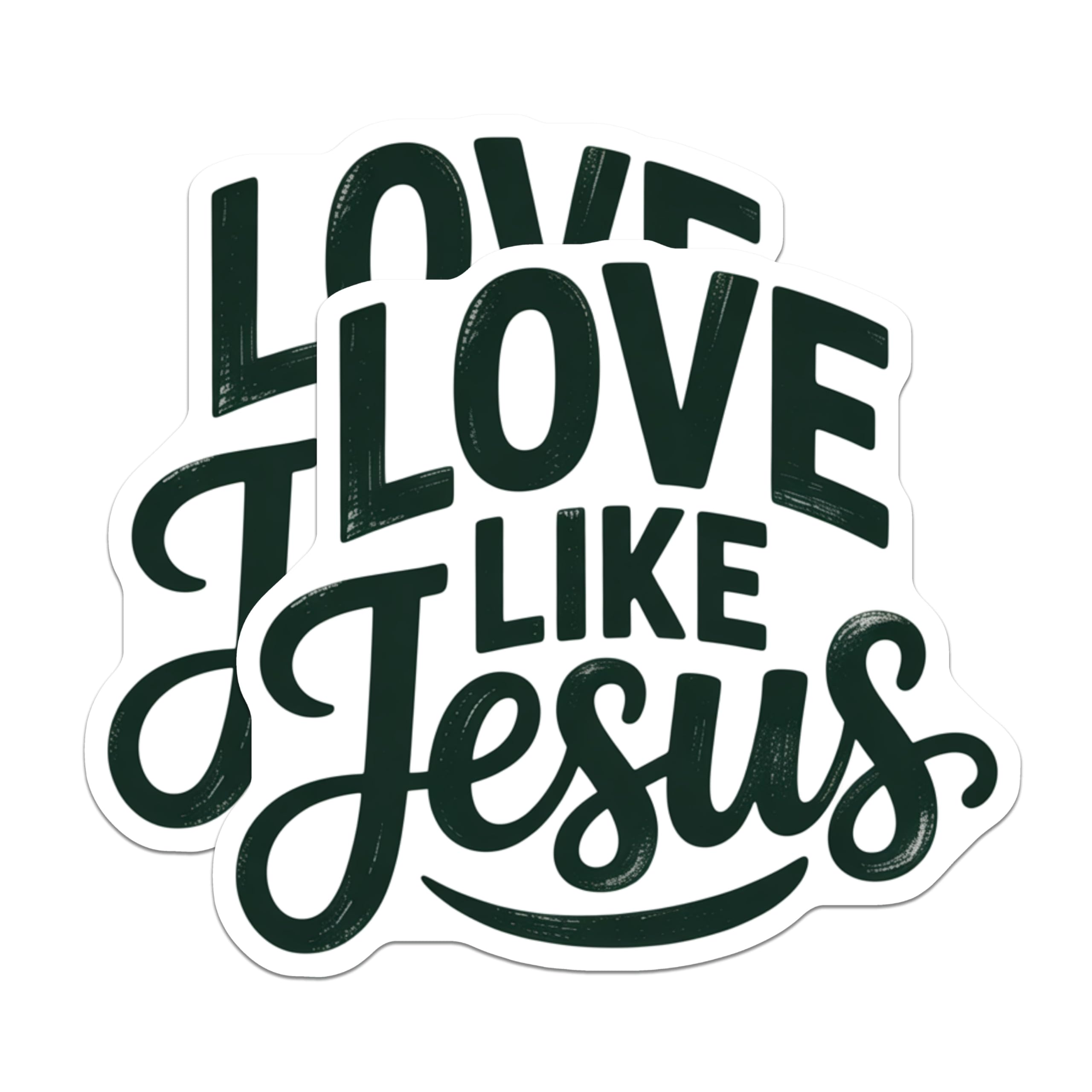 (2 Pack) Christian Magnets - Love Like Jesus Quote - Inspirational Refrigerator Decor - 5 Inches On Longest Side - Thick Durable Magnet - Made in USA - MAG19707