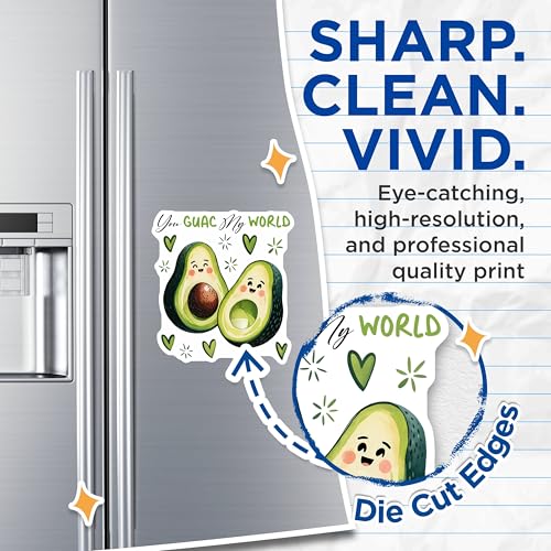 (2 Pack) Avocado Love Magnets Magnets - You Guac My World - Kitchen Decor - 5" On Longest Side - Made in USA - Sticks to Refrigerators & Metal Surfaces - MAG8395