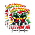 (2 Pack) Juneteenth Celebrating Black Freedom Magnets - Juneteenth Decor - 5" On Longest Side - for Cars, Fridges, Toolboxes - Made in USA - MAG7365