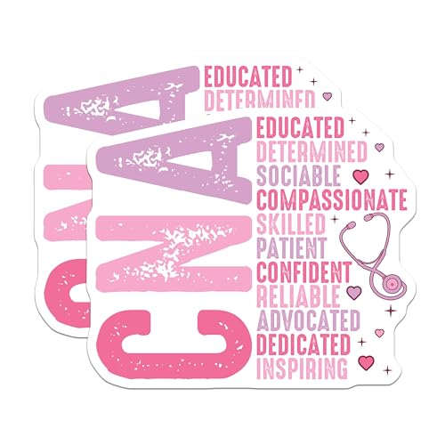 (2 Pack) Educated Determined Sociable Compassionate Magnets Magnets - 5" On Longest Side - Made in USA - Sticks to Refrigerators & Metal Surfaces - MAG9147