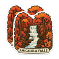 (2 Pack) Amicalola Falls Magnets - Georgia Mountain Waterfall - Autumn Forest Foliage - Nature Scenic Decor - 5 Inches On Longest Side - Thick Durable Magnet - Made in USA - MAG19873