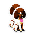 (2 Pack) Cartoon Poodle Dog Magnets - Sweet Puppy Pet Lover Accessory - Animal Art Kitchen Refrigerator Display Magnets - 5 Inches On Longest Side - Thick Durable Magnet - Made in USA - MAG22098