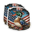 (2 Pack) Patriotic Duck Magnets - Uncle Sam Hat American Flag Design - Independence Day Refrigerator Decor - USA Themed - 5 Inches On Longest Side - Thick Durable Magnet - Made in USA - MAG21623