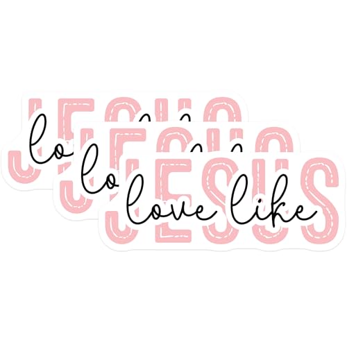 (3 Pack) Love Like Jesus Decals - Christian Stickers - Inspirational Decal- 3 Inches On Longest Side - Easy Peel & Apply - Made in USA - 3MCS5266