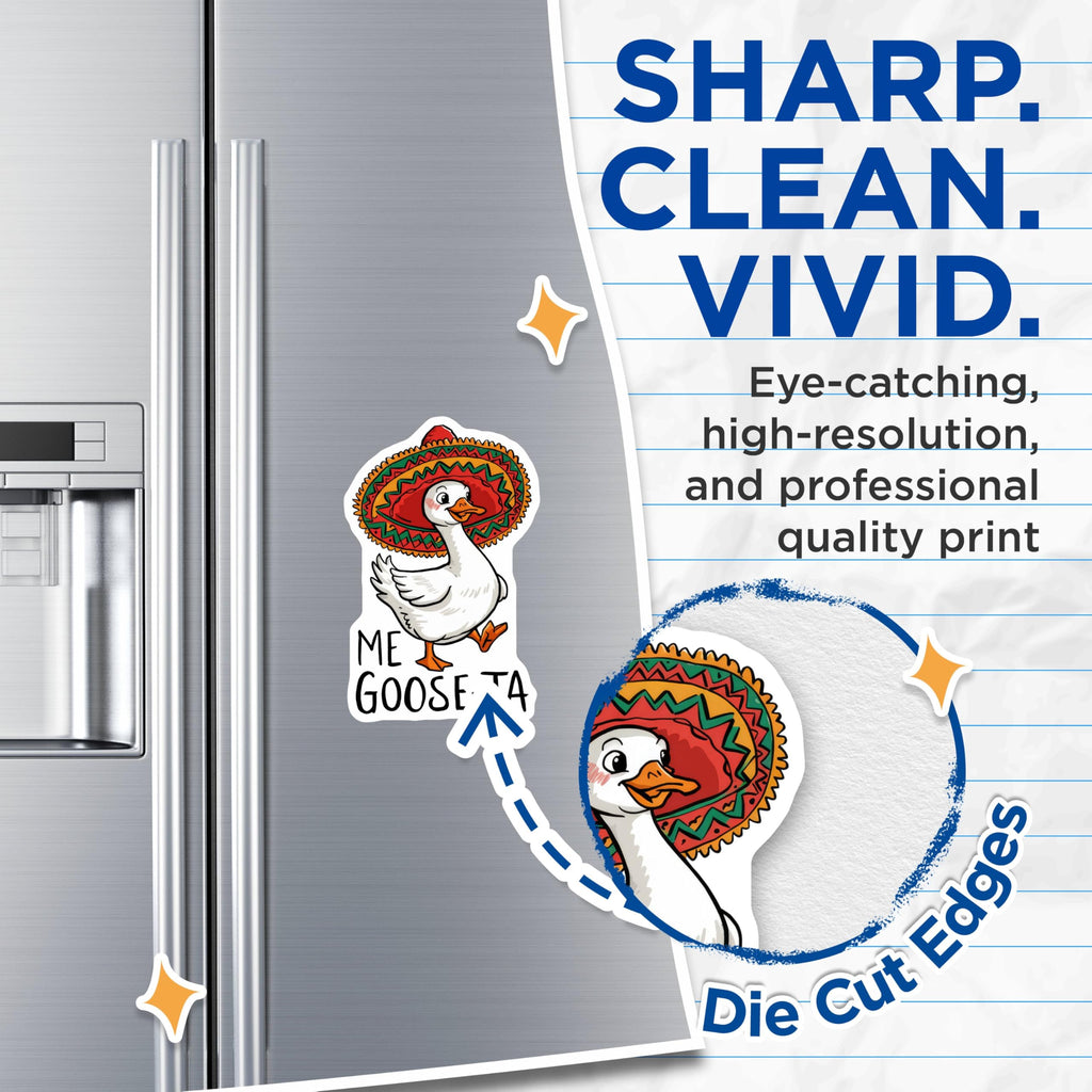 (2 Pack) Me Goose-Ta Magnets - Goose Magnets - Fun Magnet for Kitchen Refrigerator - Spice Up Your Fridge - 5" On Longest Side - for Cars, Fridges, Toolboxes - Made in USA - MAG4611