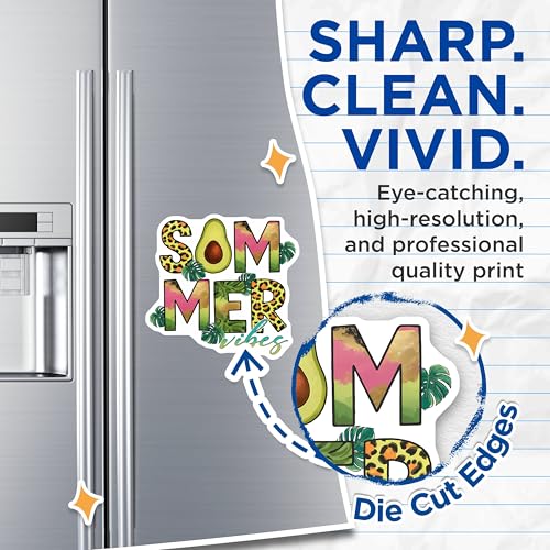 (2 Pack) Summer Vibes Magnets Magnets - 5" On Longest Side - Made in USA - Sticks to Refrigerators & Metal Surfaces - MAG8383