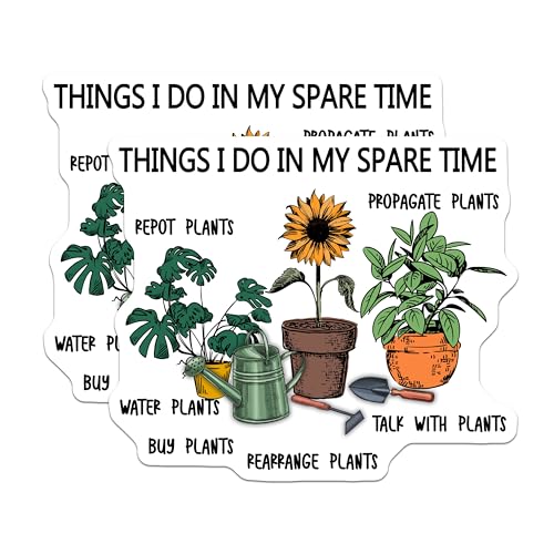 (2 Pack) Things I Do in My Spare Time Magnets - Plant Lover - Gardening Enthusiast Magnet - 5" On Longest Side - for Cars, Fridges, Toolboxes - Made in USA - MAG4179
