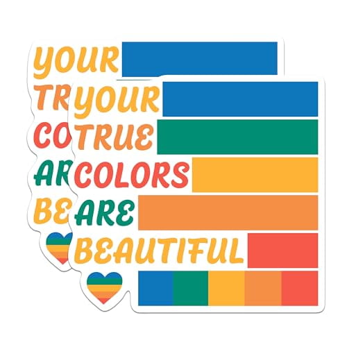 (2 Pack) Your True Colors are Beautiful Gay Pride Magnets - LGBTQ Gay Pride Month Magnet - 5" On Longest Side - Premium Magnet - for Cars, Refrigerators, Toolboxes, Lockers - Made in USA - MAG1700
