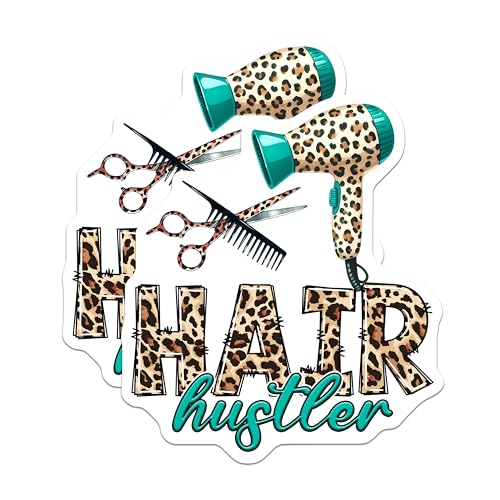 (2 Pack) Hair Hustler Magnets - 5" On Longest Side - for Cars, Fridges, Toolboxes - Made in USA - MAG7573