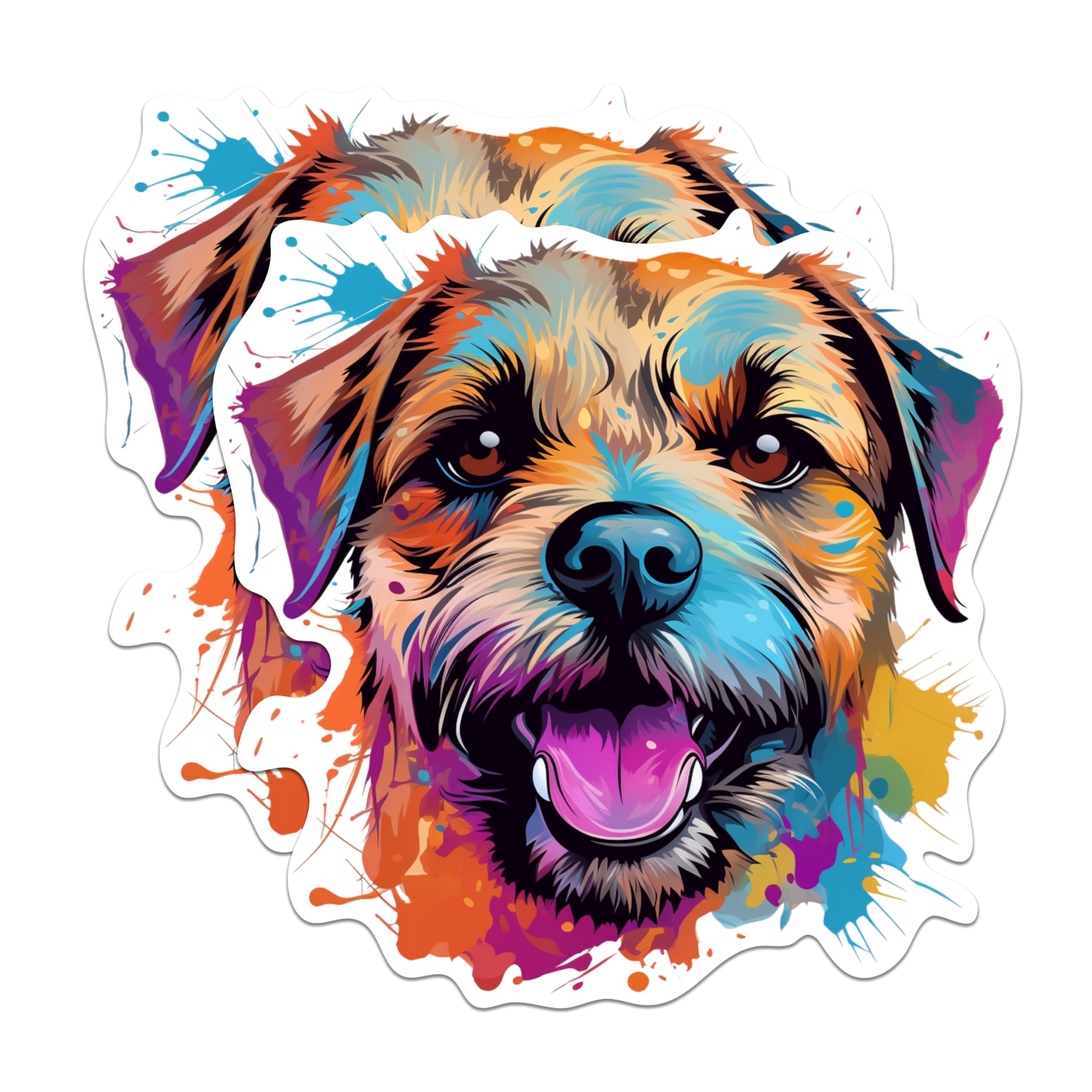(2 Pack) Border Terrier Dog Breed Magnets - 5 Inches On Longest Side - Choose from Over 100 Dog Breeds - for Cars, Refrigerators, Toolboxes - Made in USA - MAG1785